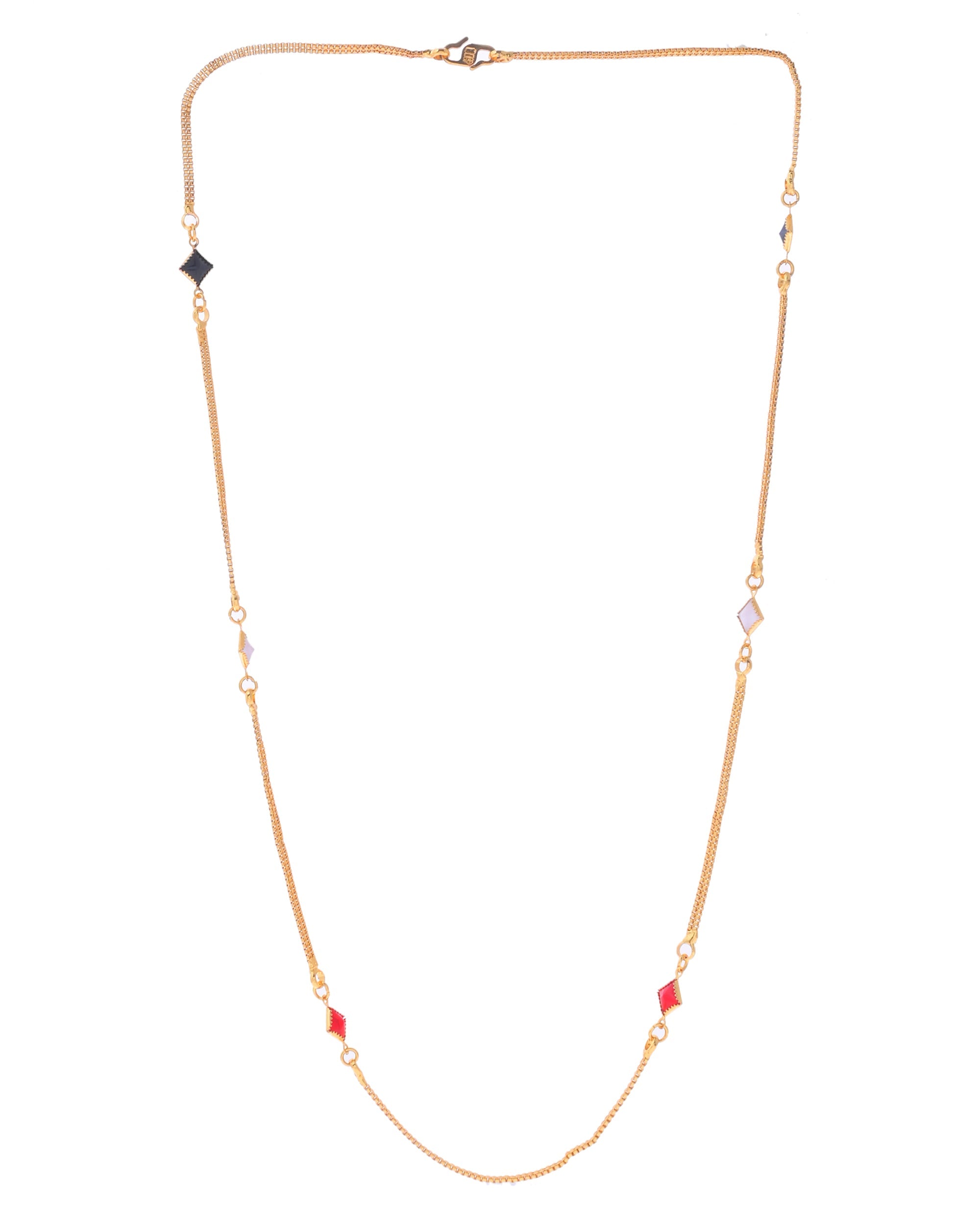 VOJ Gold-Polished Square Shapped Stainless Steel Chain For Women | Grocsy