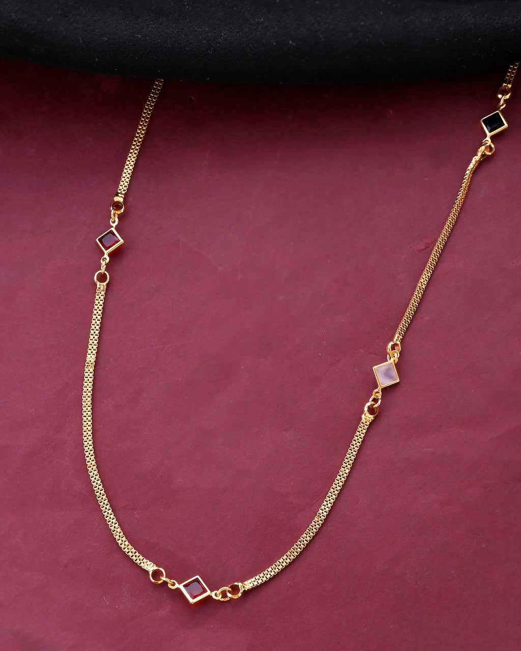 VOJ Gold-Polished Square Shapped Stainless Steel Chain For Women | Grocsy