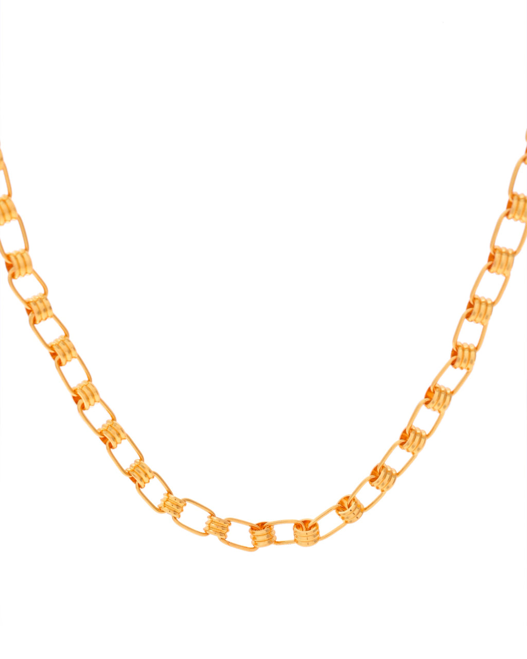 VOJ Gold-Polished Linked Chain For Men | Grocsy