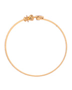 VOJ Set of 2 Gold-Polished Stone Studded Heart Shaped Bangles