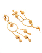VOJ Gold Polished Elegant Anti Tarnish Big Drop Earrings | Grocsy