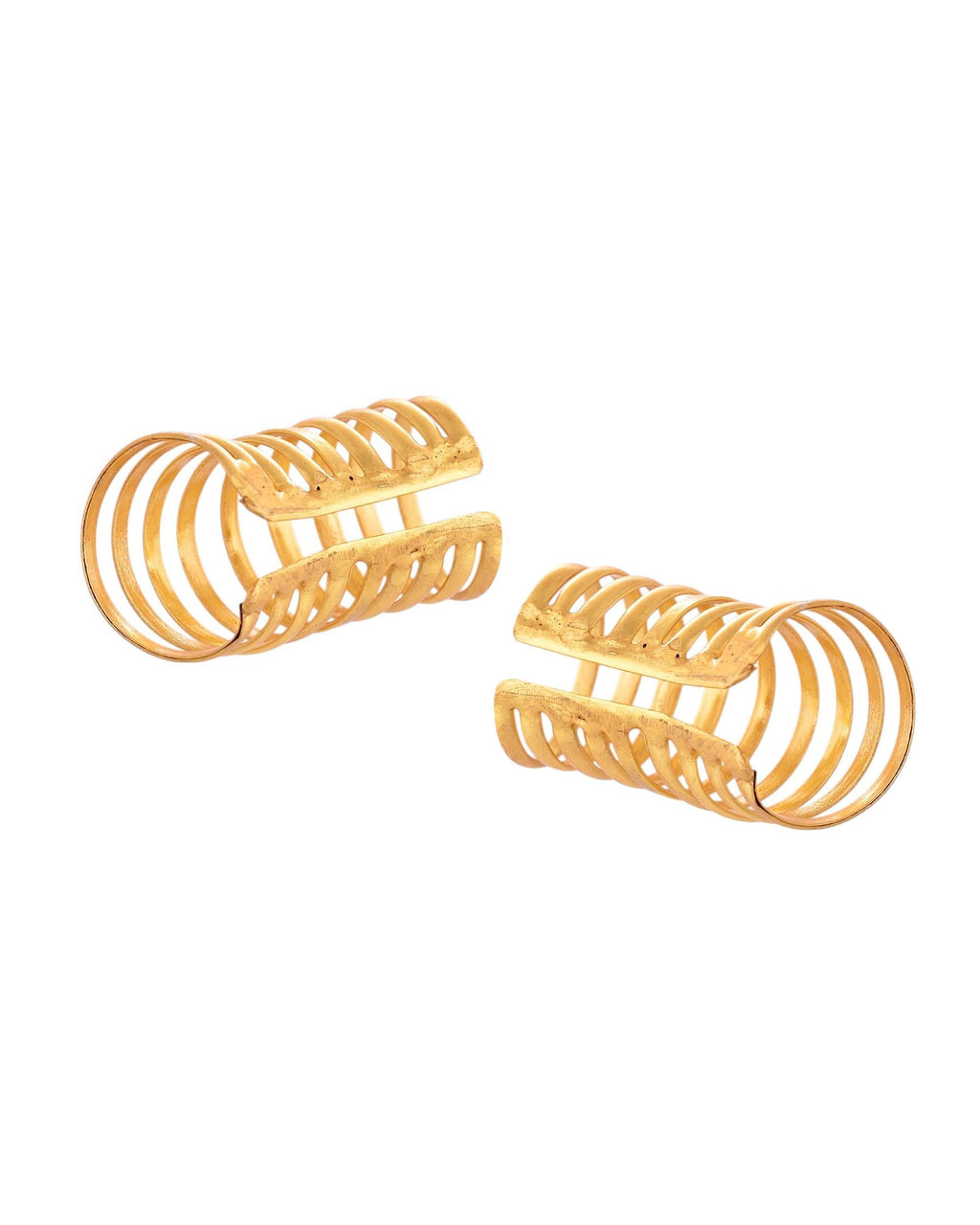 VOJ Gold Polished Circular Openable Ear Cuff