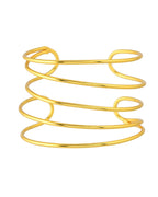 VOJ Gold Polished Elegant Anti Tarnish Multi Layer Bracelet