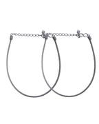 VOJ Set of 2 Rhodium Plated Snake Chain Anklet | Grocsy