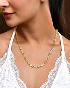 VOJ Gold Polished Geometric Shaped Stainless Steel Chain For Women | Grocsy