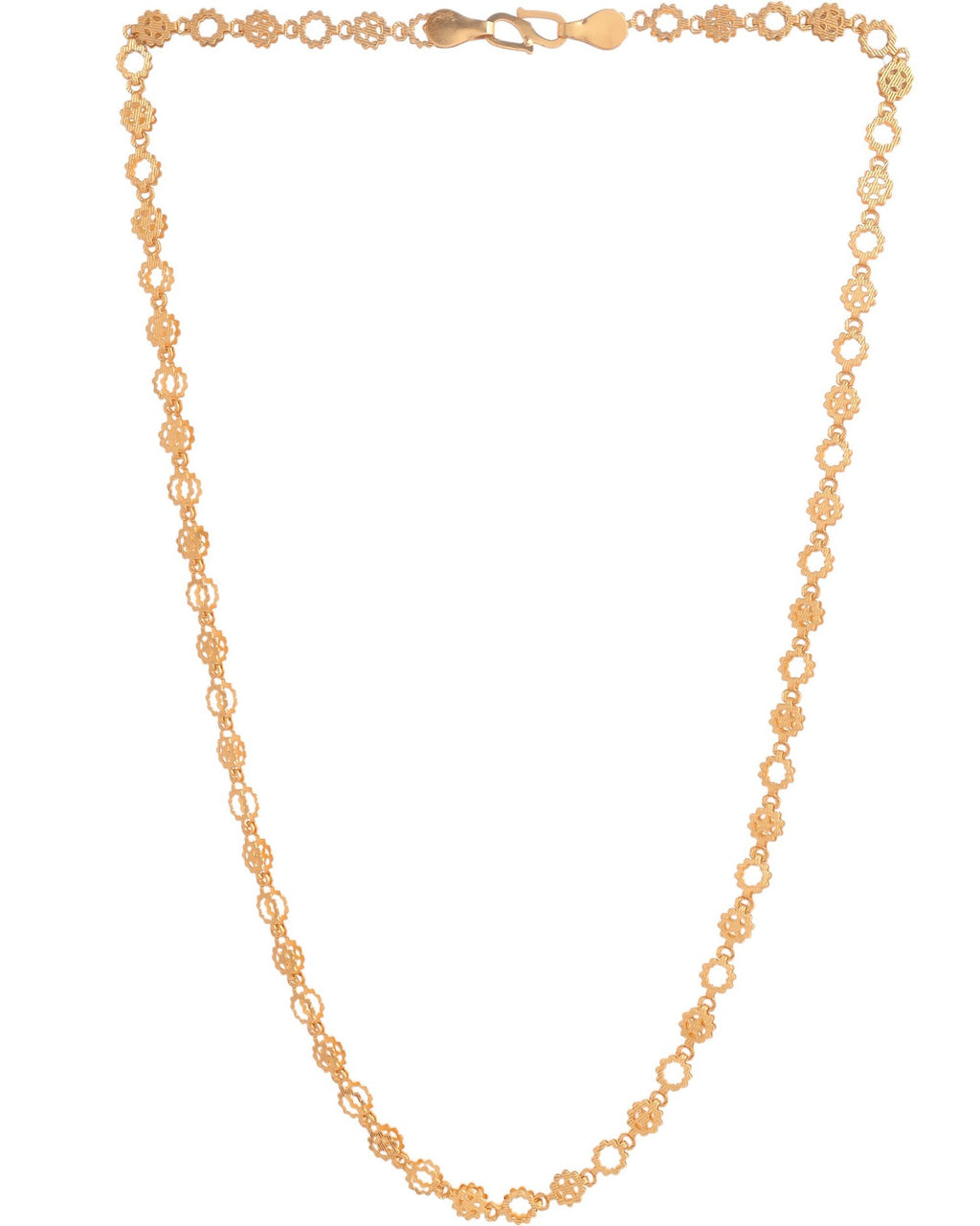 VOJ Gold Polished Geometric Shaped Stainless Steel Chain For Women | Grocsy
