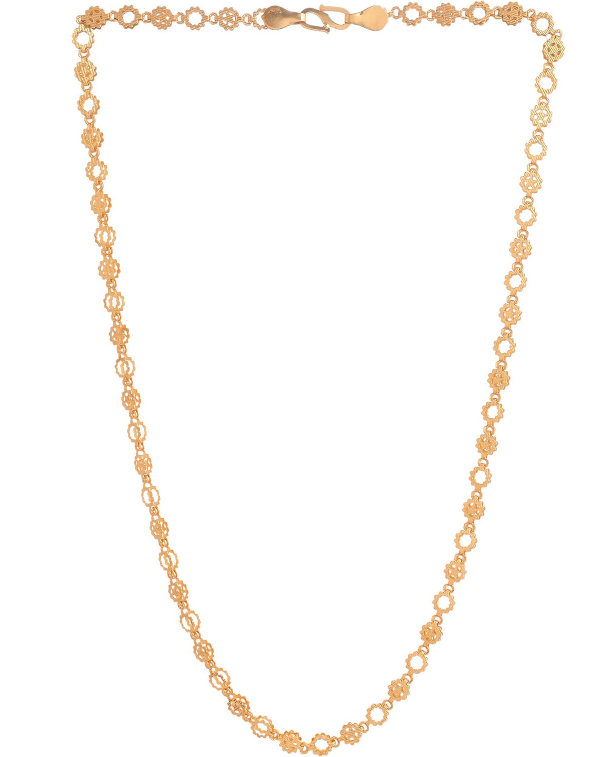 VOJ Gold Polished Geometric Shaped Stainless Steel Chain For Women | Grocsy