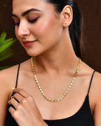 VOJ Gold Polished Heart Shaped Stainless Steel Chain For Women | Grocsy