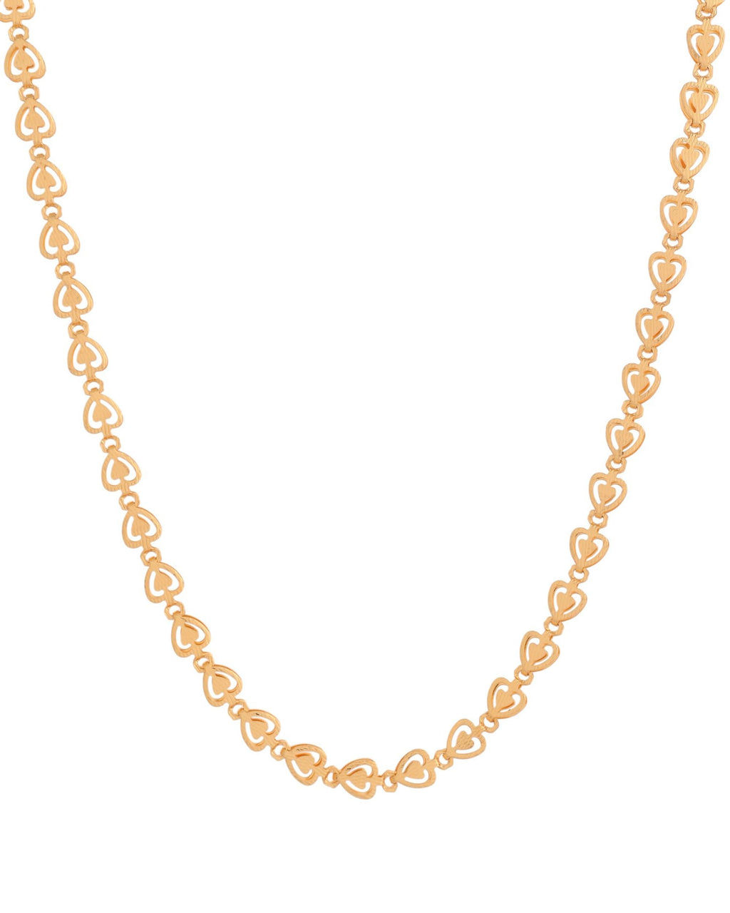 VOJ Gold Polished Heart Shaped Stainless Steel Chain For Women | Grocsy