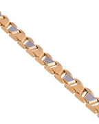 VOJ Stainless Steel Men's Gold Polished Link Bracelet