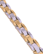 VOJ Magnetic Gold Stainless Steel Dual Color Bracelet For Men | Grocsy