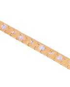 VOJ Gold And Silver Polished Textured Bracelet For Men