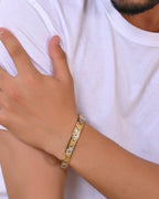 VOJ Dual Plated Textured Men’s Bracelet | Grocsy