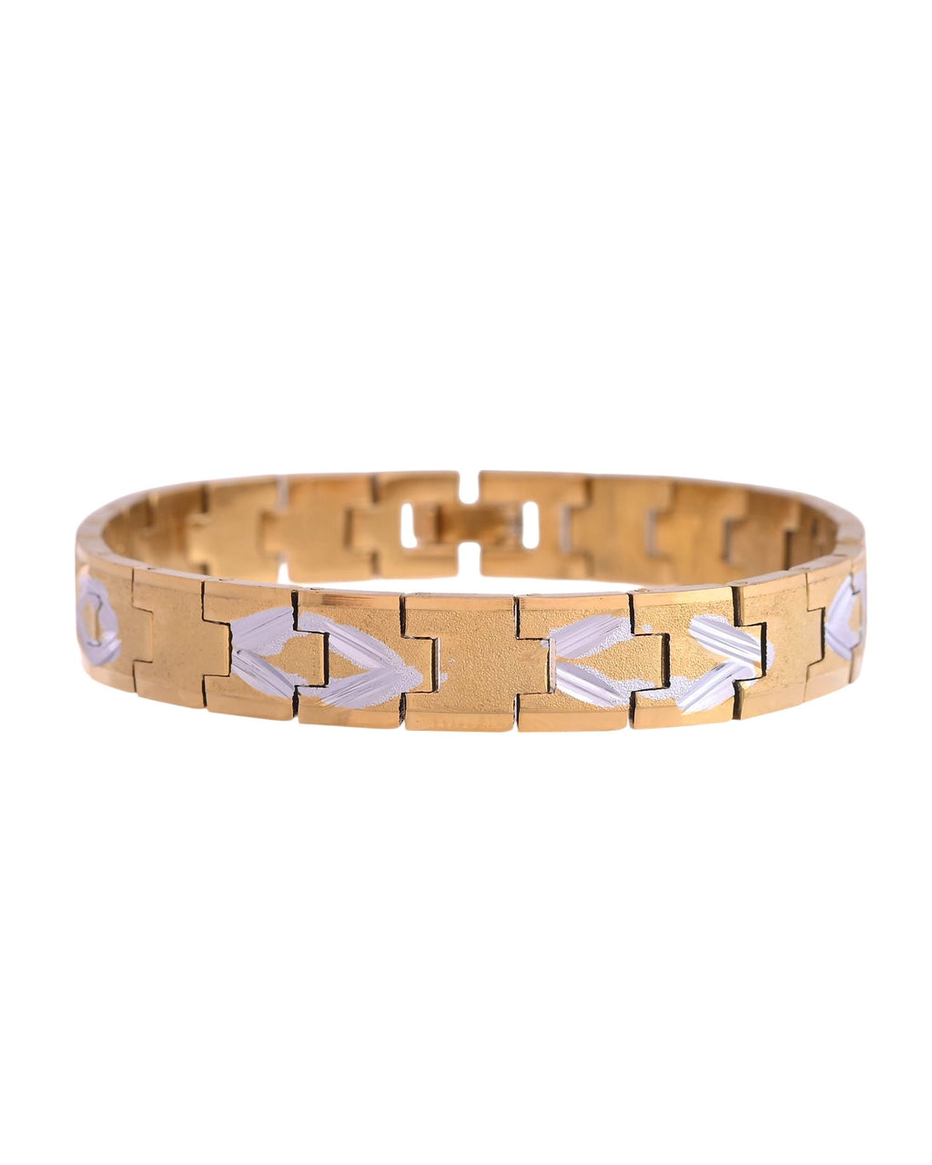 VOJ Dual Plated Textured Men’s Bracelet | Grocsy
