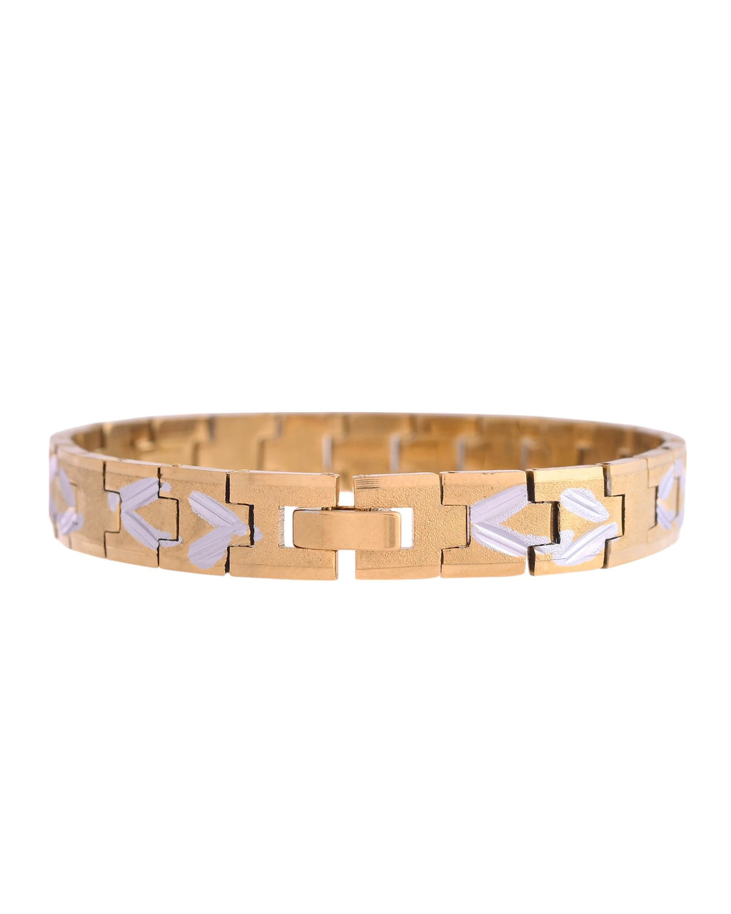 VOJ Dual Plated Textured Men’s Bracelet | Grocsy