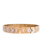 VOJ Dual Plated Textured Men’s Bracelet | Grocsy