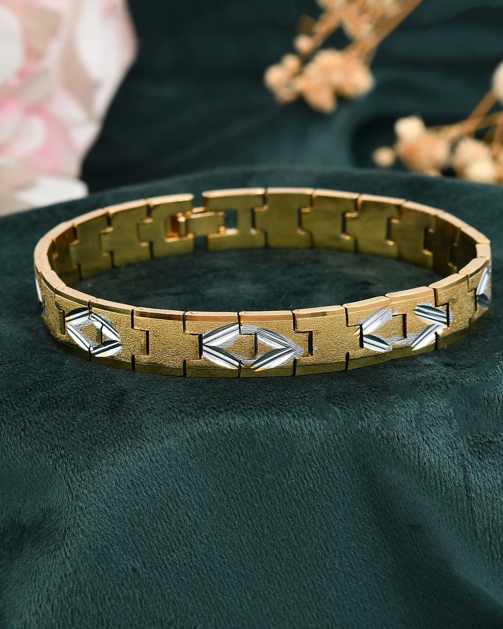 VOJ Dual Plated Textured Men’s Bracelet | Grocsy