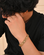 VOJ Golden Link Tungsten Magnetic Bracelet for Men