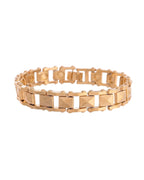 VOJ Geometric Design Gold Polished Bracelet