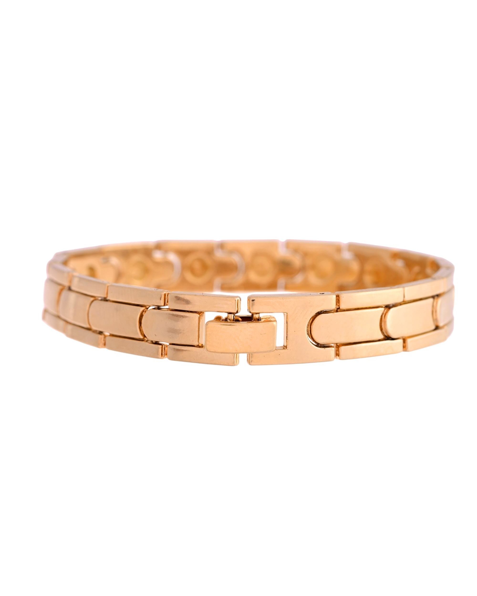 VOJ Classic Gold-Toned Stainless Steel Power Element Bracelet