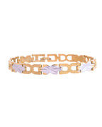 VOJ Men Gold Polished & Silver-Toned Exquisite Alloy Link Bracelet