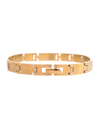 VOJ Gold And Silver Toned Stainless Steel Linked Bracelet For Men