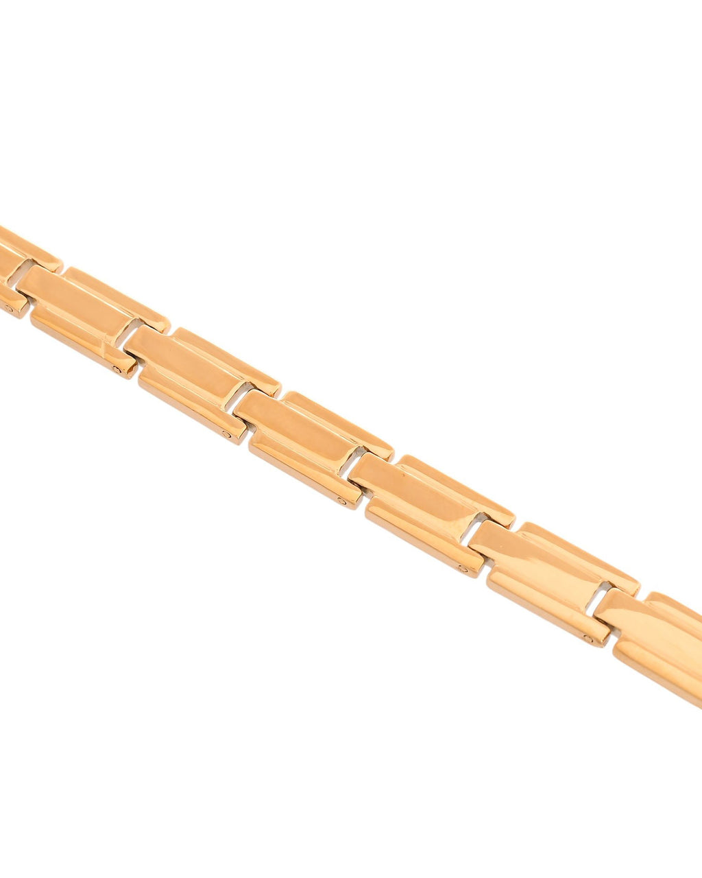 VOJ Gold Toned Linked Minimal Bracelet For Men's