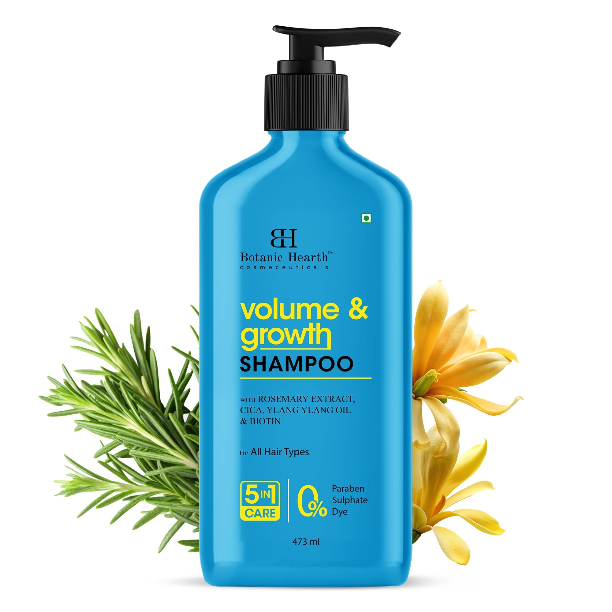 Botanic Hearth Volume & Growth Shampoo with blend of Rosemary & Cica | Grocsy