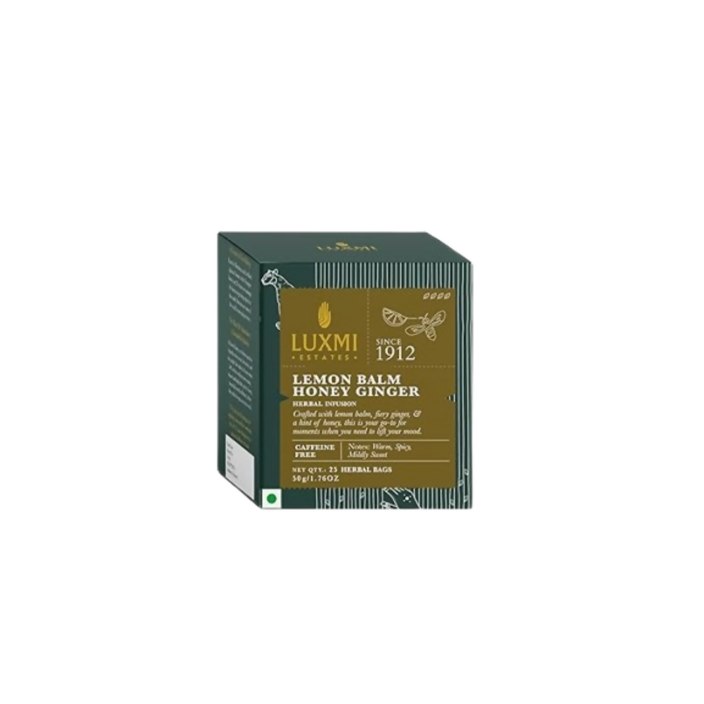 Luxmi Estates Lemon Balm Honey Ginger Herbal Infusion | Grocsy