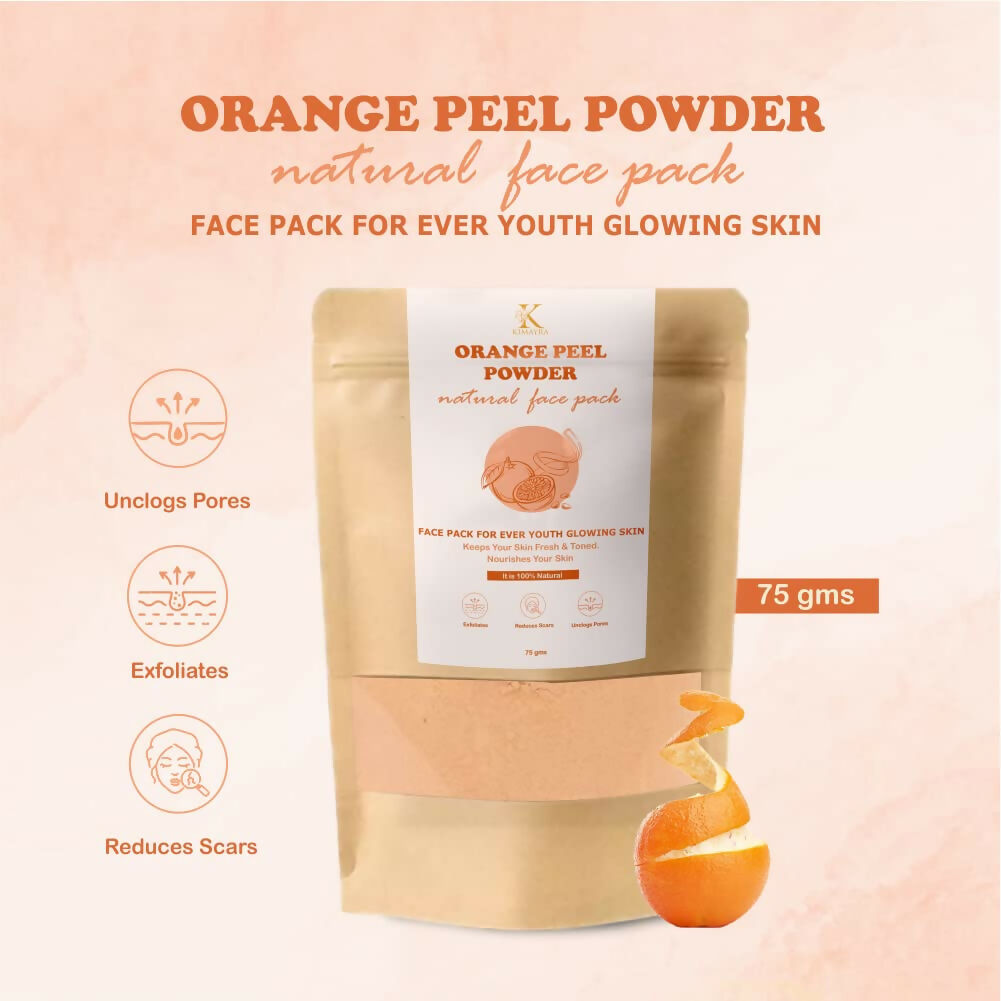 Kimayra Natural Orange Peel Powder Face Pack For Youth Glowing Skin & Reduces Scars | Grocsy