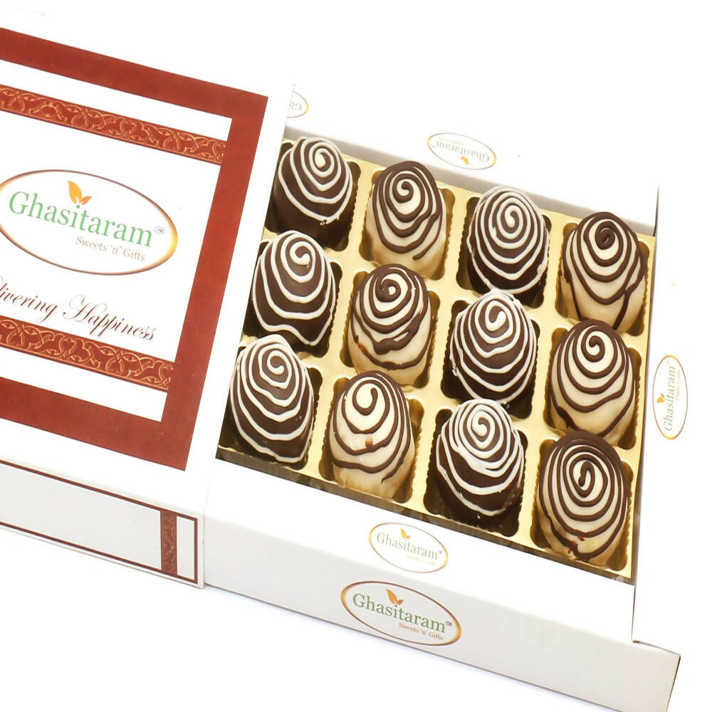 Ghasitaram Chocolate Galaxy Cashew Laddoos In White Box | Grocsy