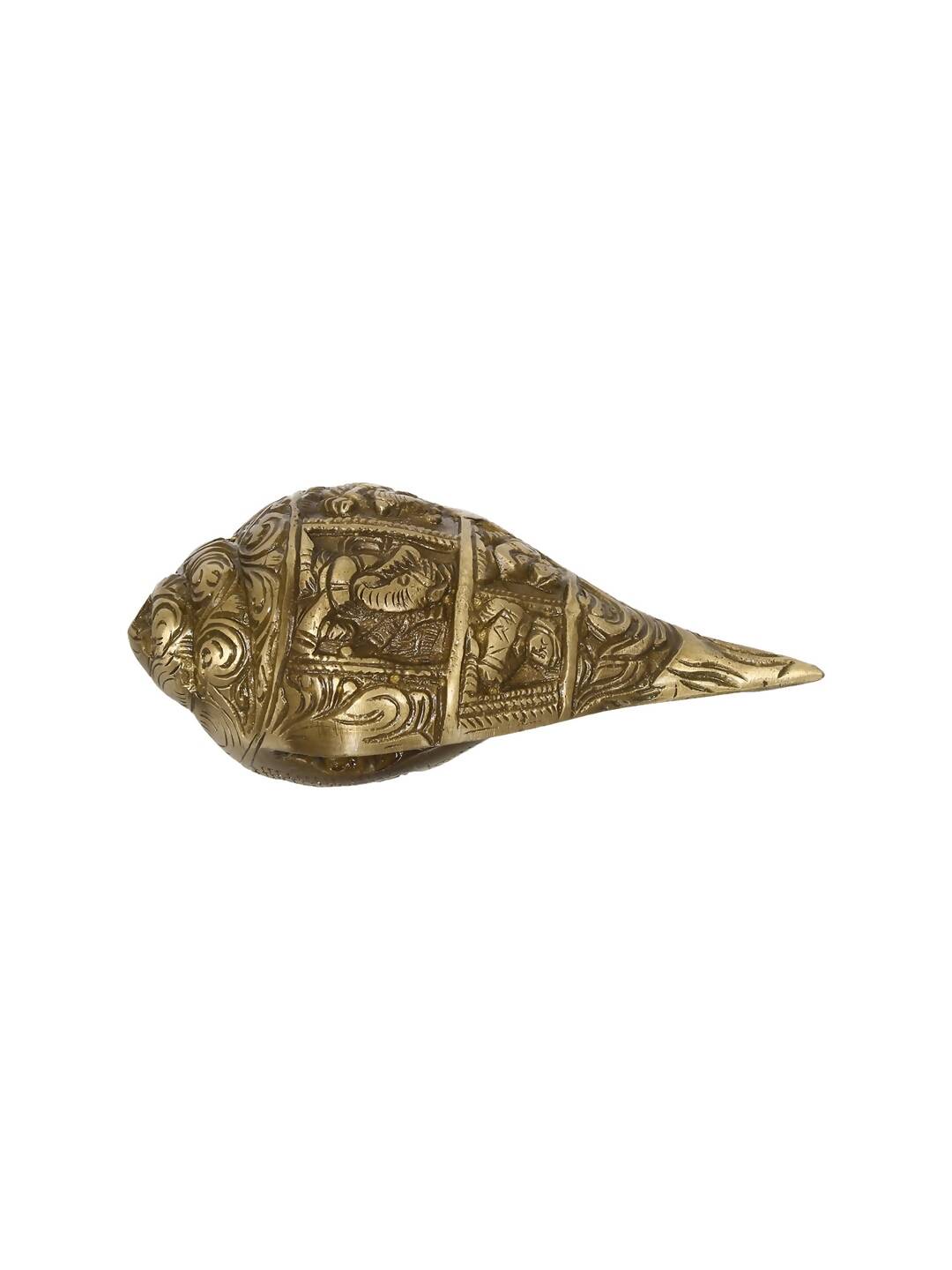 eCraftIndia Gold-Toned Handcrafted Auspicious Lord Ganesha Shankh Showpiece | Grocsy