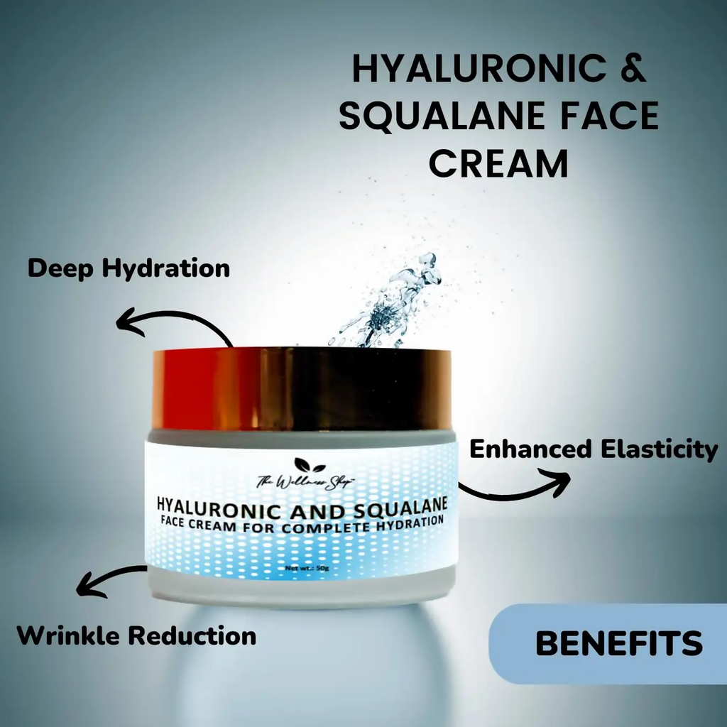 The Wellness Shop Hyaluronic And Squalane Face Cream | Grocsy