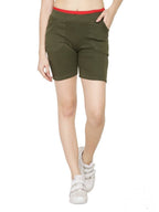 Asmaani Olive Green Color Short Pant with Two Side Pockets | Grocsy