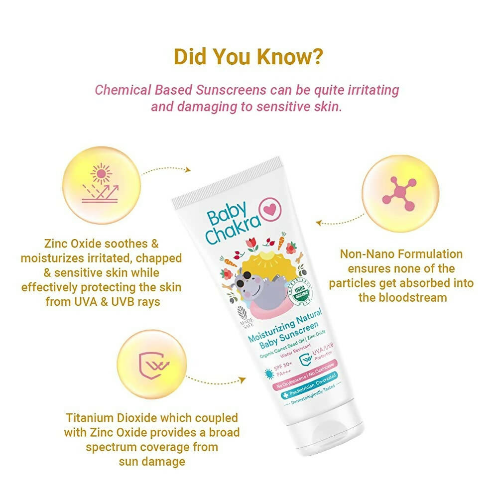 BabyChakra Moisturizing Natural Baby Sunscreen | Grocsy