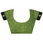 Joban Fashion Olive Green Intricate Zari Weaving Soft Silk Dharmavaram Saree | Grocsy