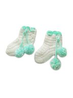 ChutPut Hand knitted Crochet Baby Wool Dress For Baby Girls - Green | Grocsy