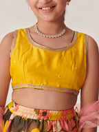 Joban Fashion Girl's Yellow Color Lehenga Choli | Grocsy
