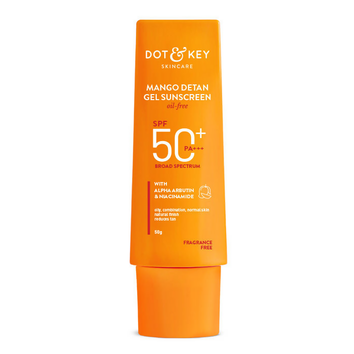 Dot & Key Mango Detan Oil-Free Sunscreen Gel SPF 50+ PA+++ | Grocsy