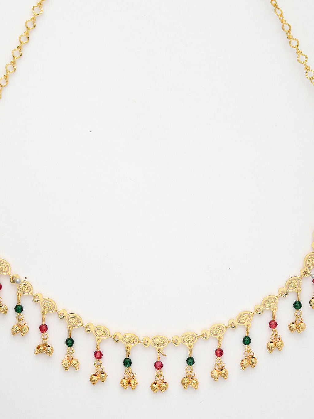 NVR Women's Multicolor Gold-Polished Minimal Chain | Grocsy