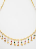 NVR Women's Multicolor Gold-Polished Minimal Chain | Grocsy