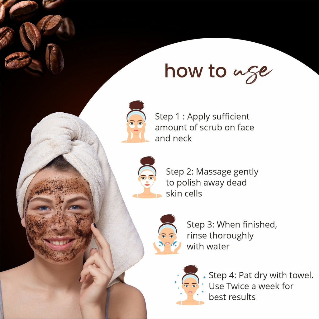 Globus Naturals Coffee Face Scrub Enriched with Aloe Vera and kokum For All Skin Types | Grocsy