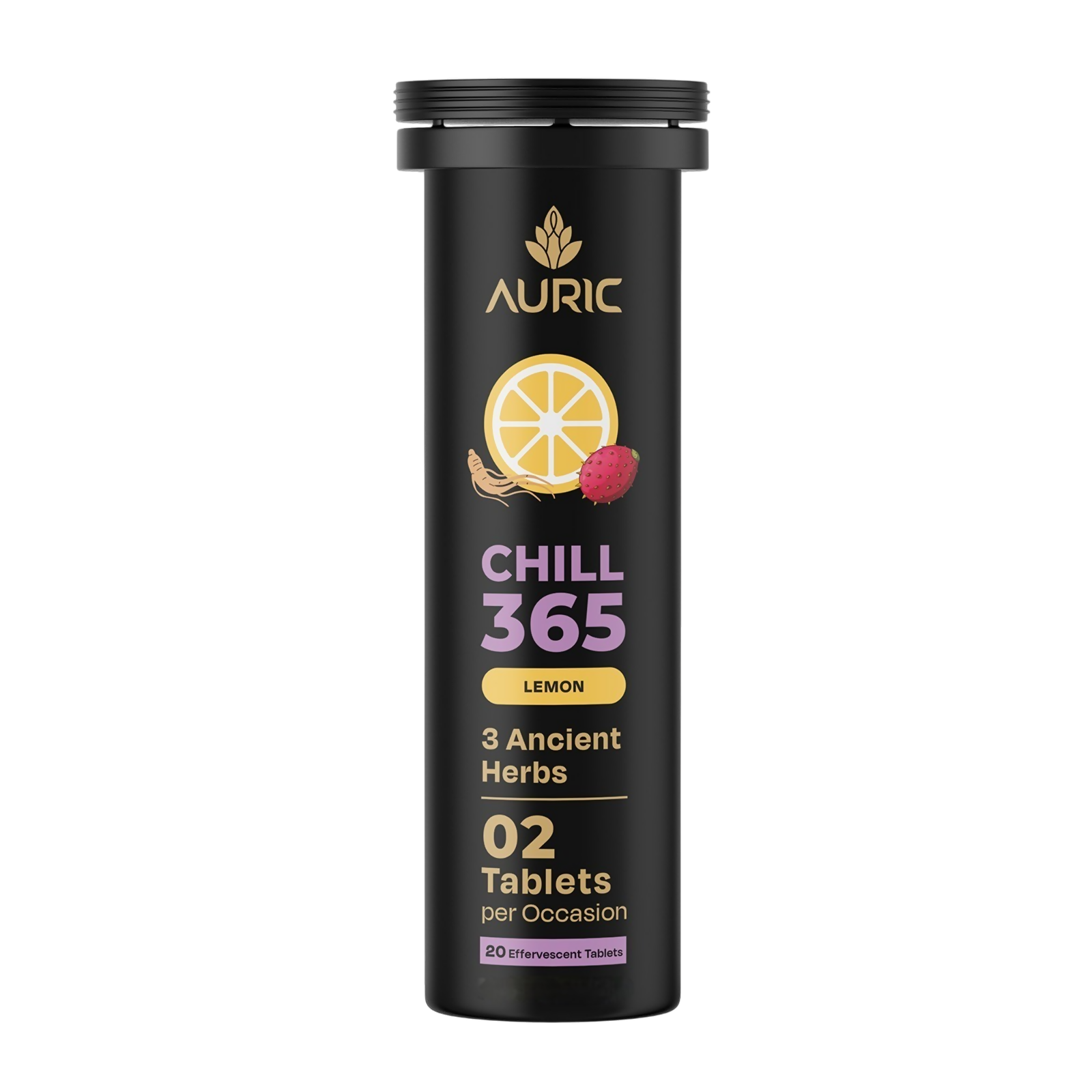 Auric Chill 365 Tablets | Lemon Flavour | Grocsy