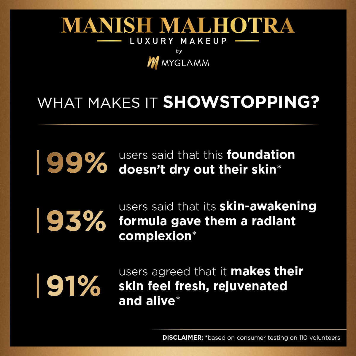 MyGlamm Manish Malhotra Beauty Skin Awakening Foundation - Neutral Mocha | Grocsy