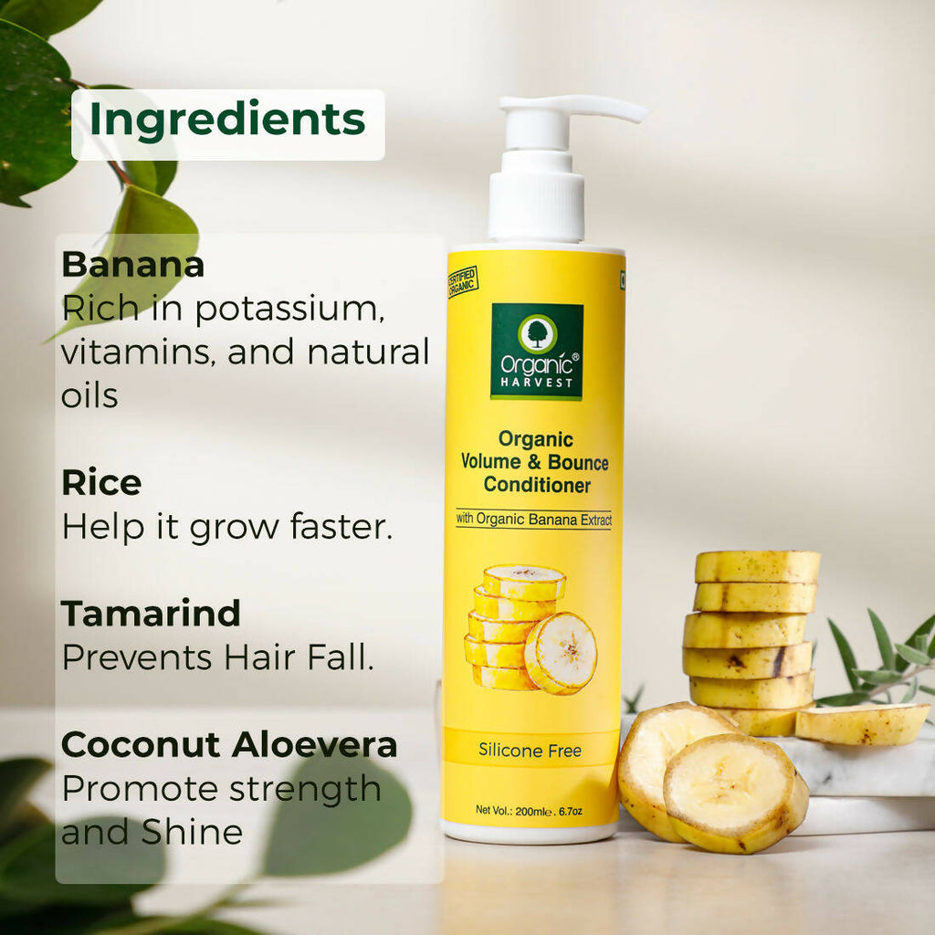 Organic Harvest Organic Volume & Bounce Conditioner With Organic Banana Extract | Grocsy