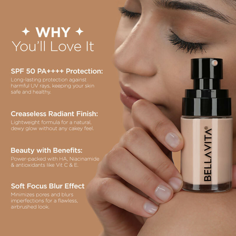 Bella Vita Organic Hydmatte Fx - Airbrush Liquid Foundation - Warm Sun | Grocsy
