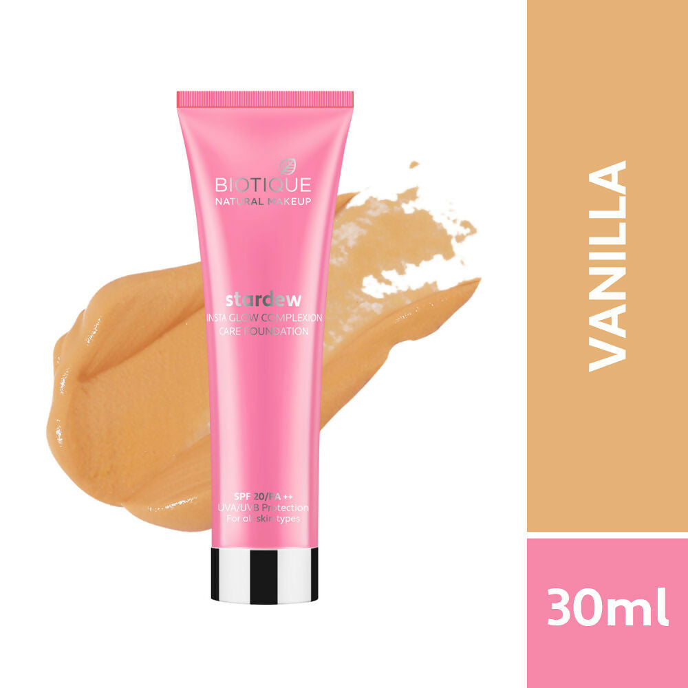Biotique Stardew Insta Glow Complexion Care Foundation SPF 20 - Vanilla | Grocsy