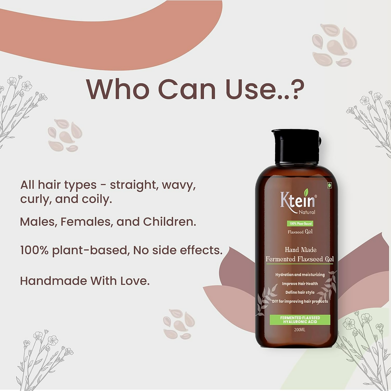 Ktein Natural 100% Plant Based Fermented Flaxseed Gel | Grocsy