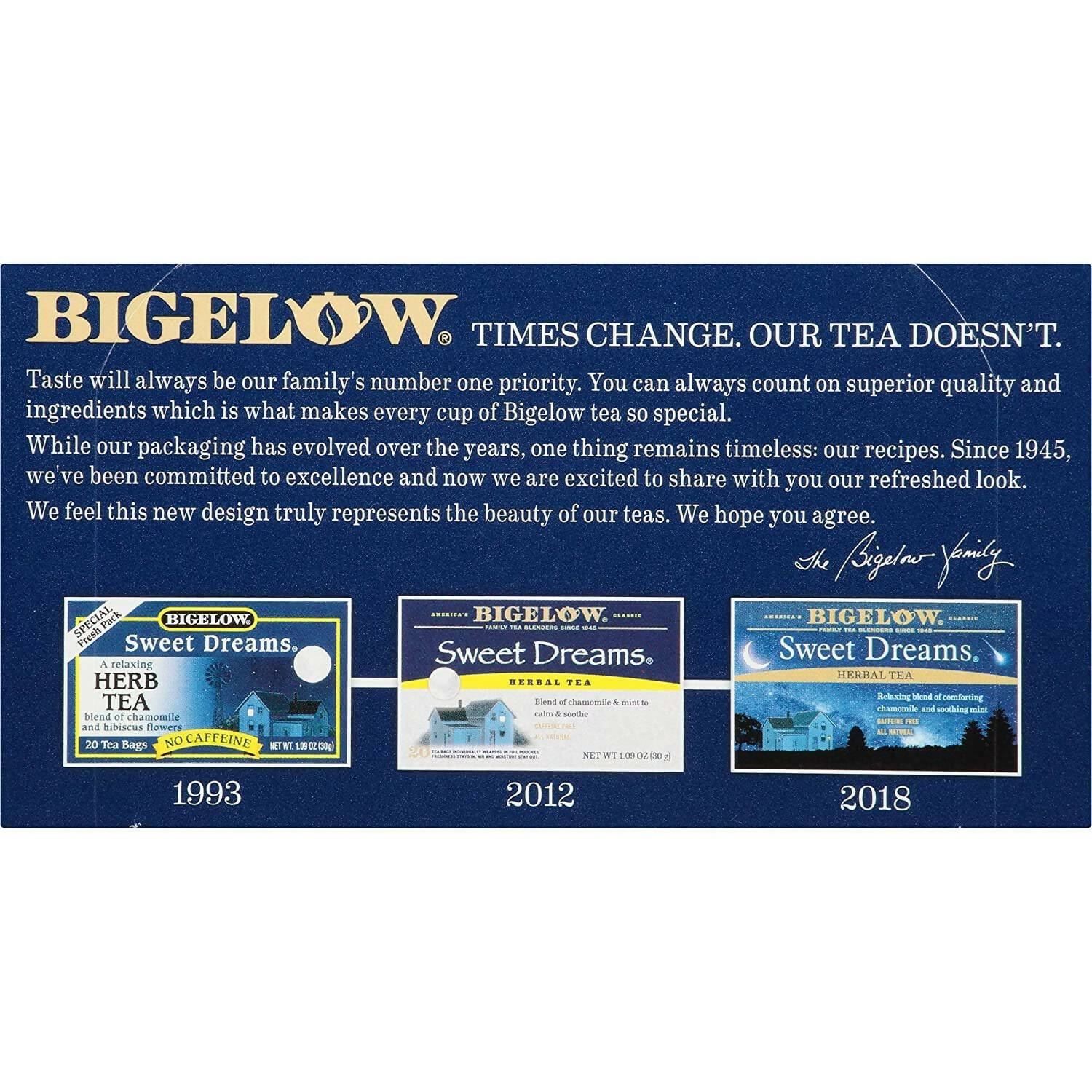 Bigelow Tea Sweet Dreams Herbal Tea Chamomile Smoothing Mint With Freshness & Aroma Caffeine Free | Grocsy