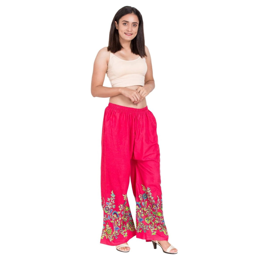 Asmaani Dark Pink Color Digital Print Sarara | Grocsy